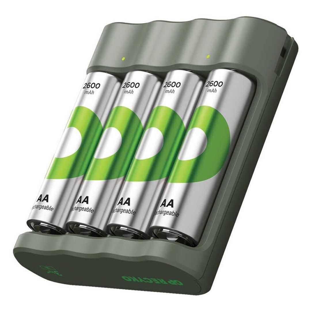 GP RECYKO B441 4 X 2600 MAH R6 AA PİLLİ PİL ŞARJ CİHAZI (GP-B441/270HCER21-2GTLB4) (5110)