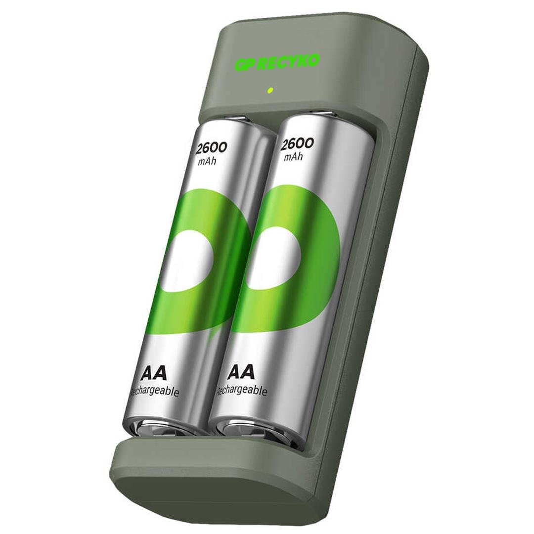GP RECYKO E221 2 X 2600 MAH R6 AA PİLLİ PİL ŞARJ CİHAZI (GP-E221/270AHCER21-2GTLB2) (5110)