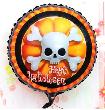 Halloween İskelet Kuru Kafa Folyo Balon 18 inç (5110)