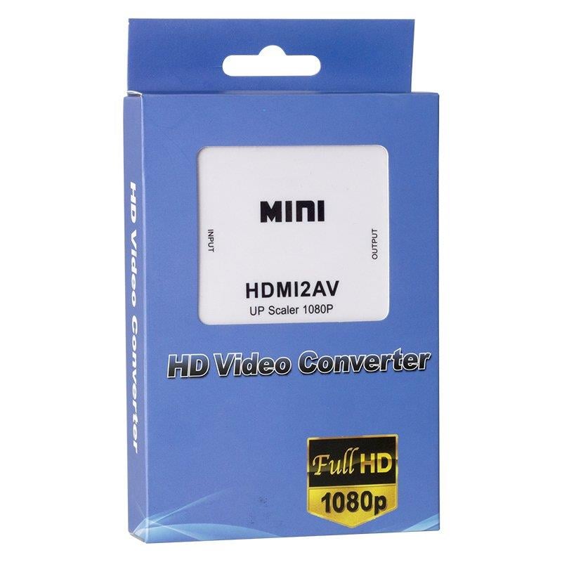 HDMI TO RCA ÇEVİRİCİ CONVERTER MİNİ MODEL PLASTİK KASA 1920X1080 (5110)