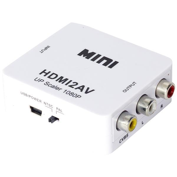 HDMI TO RCA ÇEVİRİCİ CONVERTER MİNİ MODEL PLASTİK KASA 1920X1080 (5110)