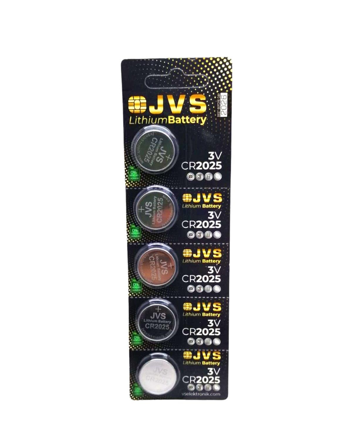 JVS CR2025 3V PARA PİLİ 5Lİ KART (5110)