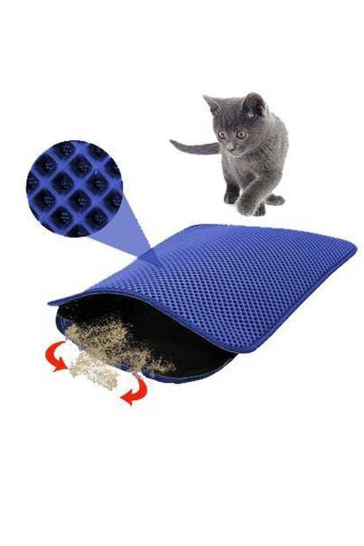 Kedi Tuvalet Önü Kum Toplayıcı Temizleyici Elekli Gri Paspas (5110)