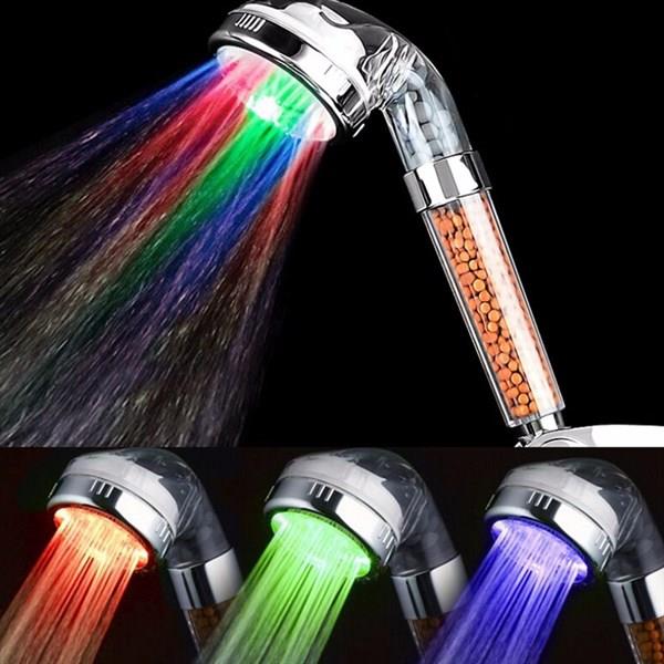 Led Işıklı Su Tasarruflu Banyo Duş Başlığı (5110)