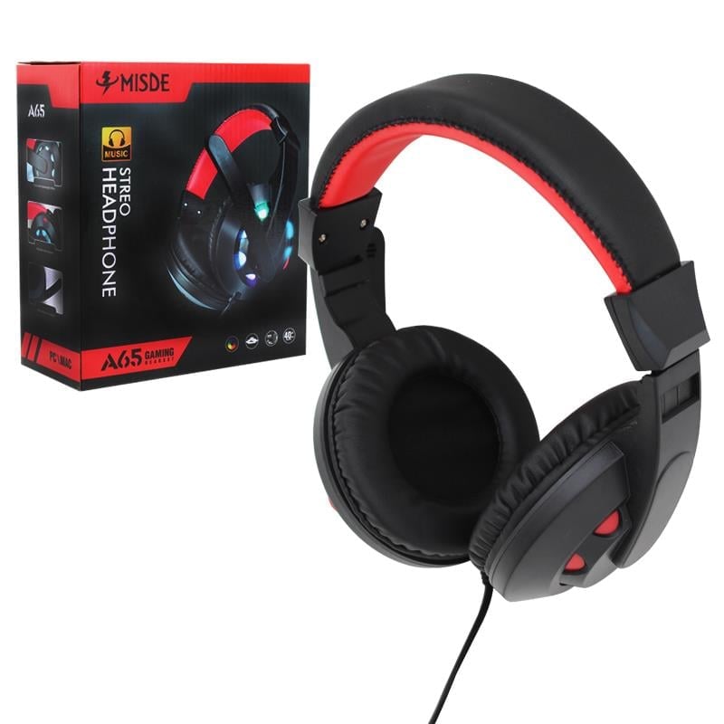 MAGICVOICE A-65 MİSDE 3.5MM AUX GİRİŞLİ RGB IŞIKLI KULAKÜSTÜ MİKROFONLU OYUNCU KULAKLIK (5110)