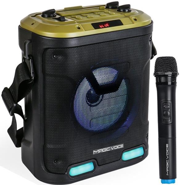MAGICVOICE MV-6005 VHF EL MİK-USB/SD/BT30 WATT IŞIKLI TAŞINABİLİR ŞARJLI  SEYYAR ANFİ (5110)