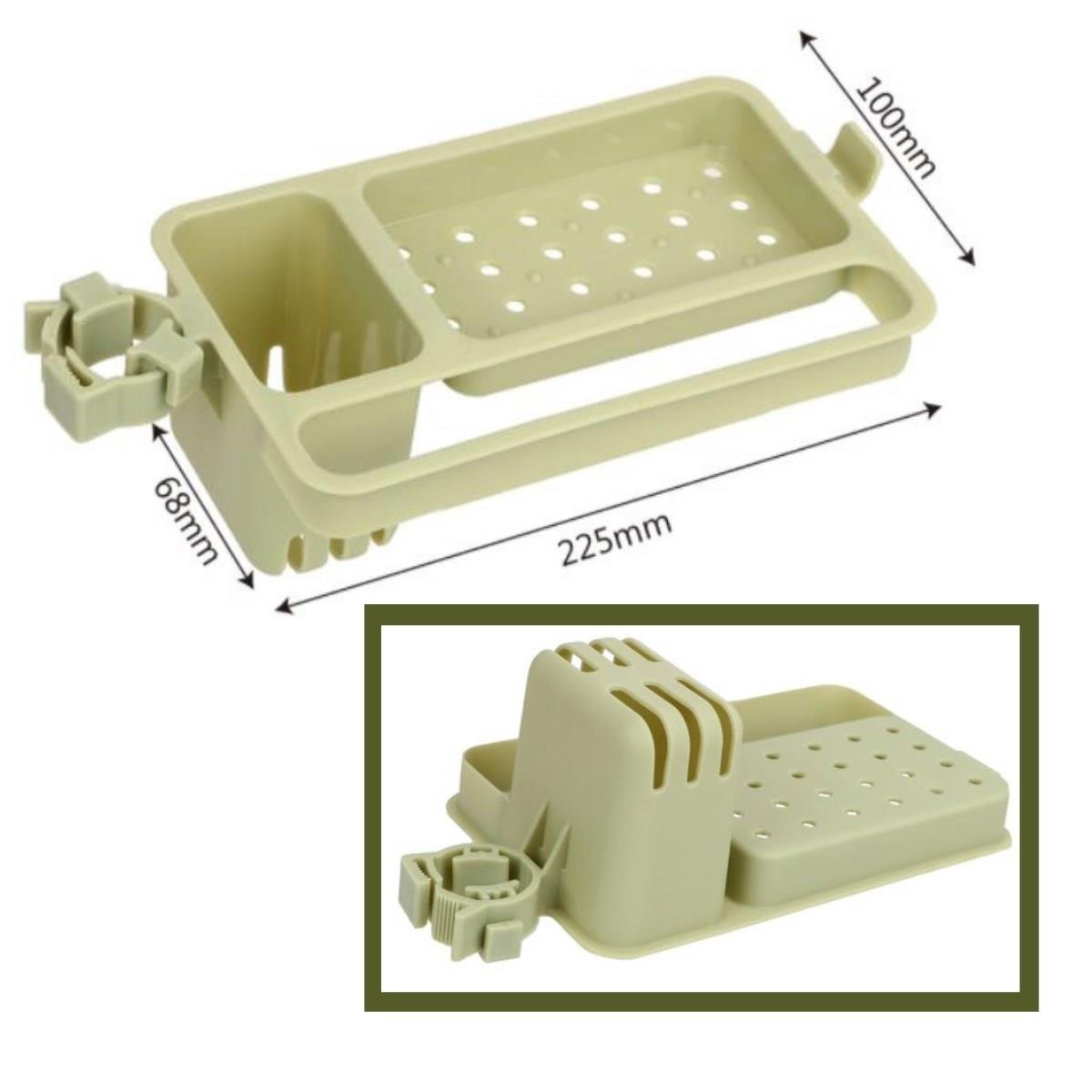 Musluğa Takılan Sünger Havlu Askılı Sabun Hazneli mutfak Banyo Lavabo Düzenleyici Organizer (5110)