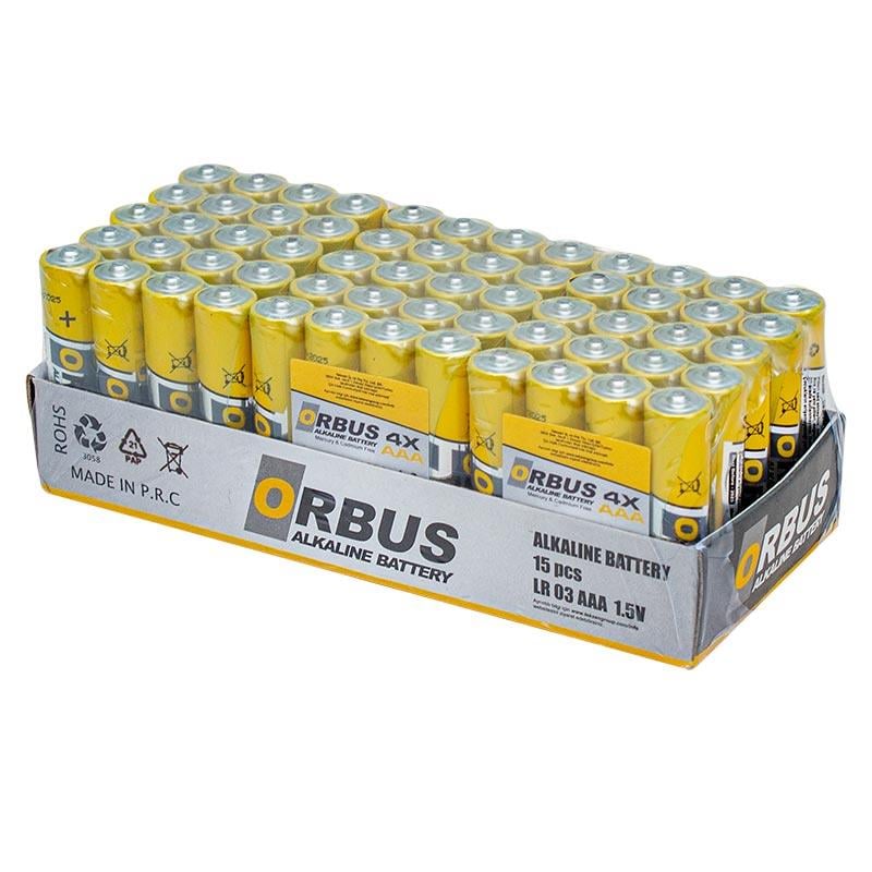 ORBUS AAA ALKALİN İNCE KALEM PİL 60LI PAKET ORB-LR03 (5110)