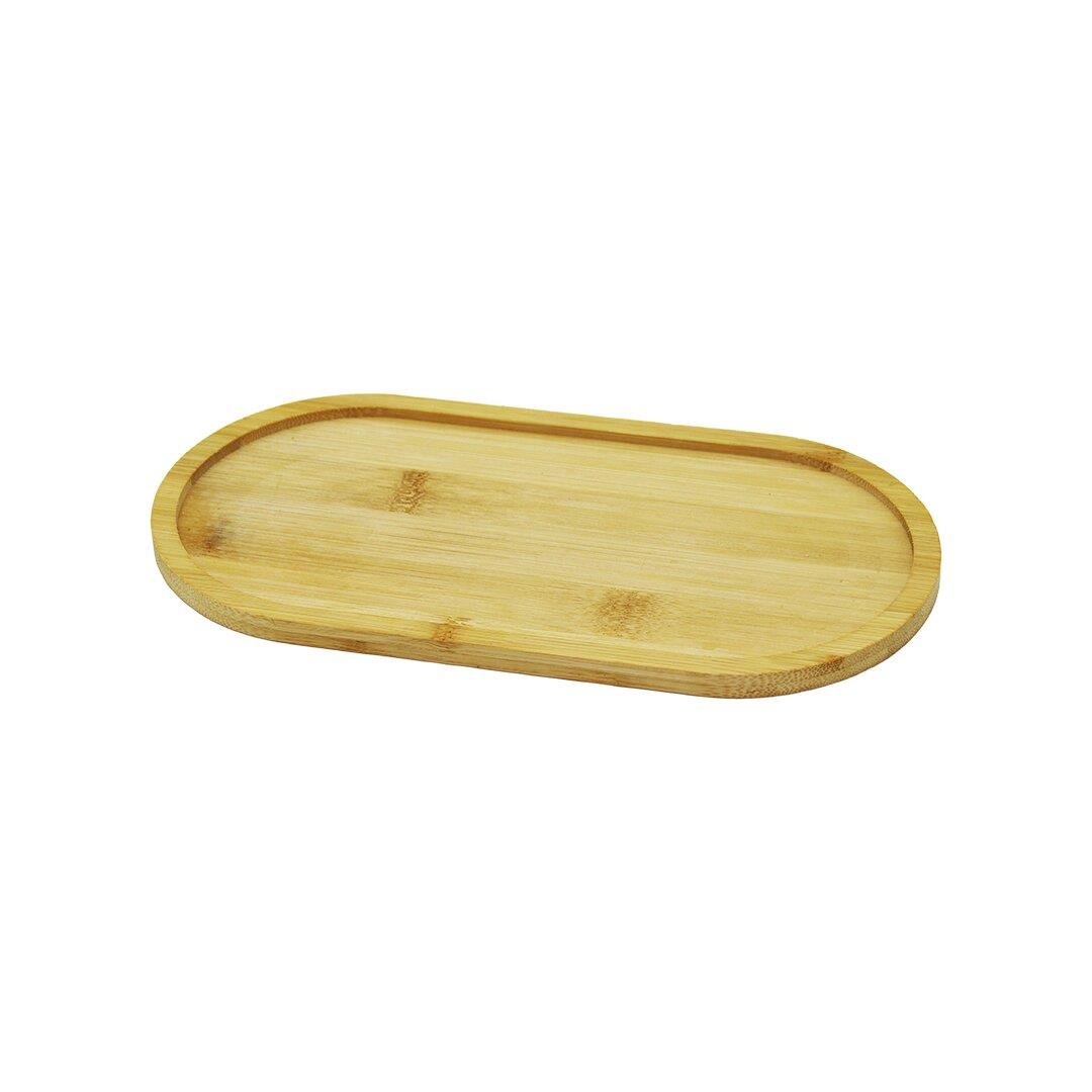 OVAL AHŞAP BAMBU YAĞDANLIK ALTLIK 12X23CM (5110)