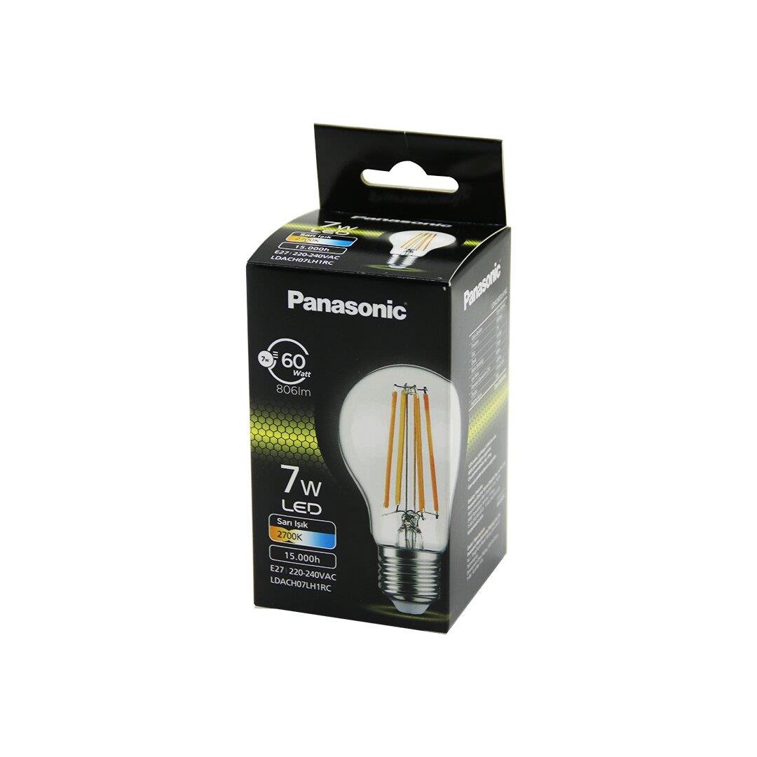 PANASONİC LDACH-07-LH-1RC WARM WHİTE - SARI IŞIK 7W=60W E27 RUSTİK- FİL FİLAMAN AMPUL 806LM2700K15000H (5110)