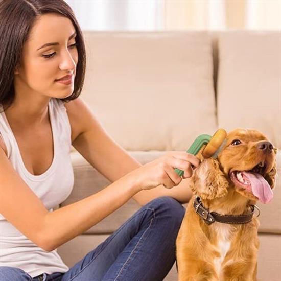 Plastik Yeşil Evcil Hayvan Bakım  Pet Fırçası Çok Amaçlı Pet Fırçası Yeşil (5110)