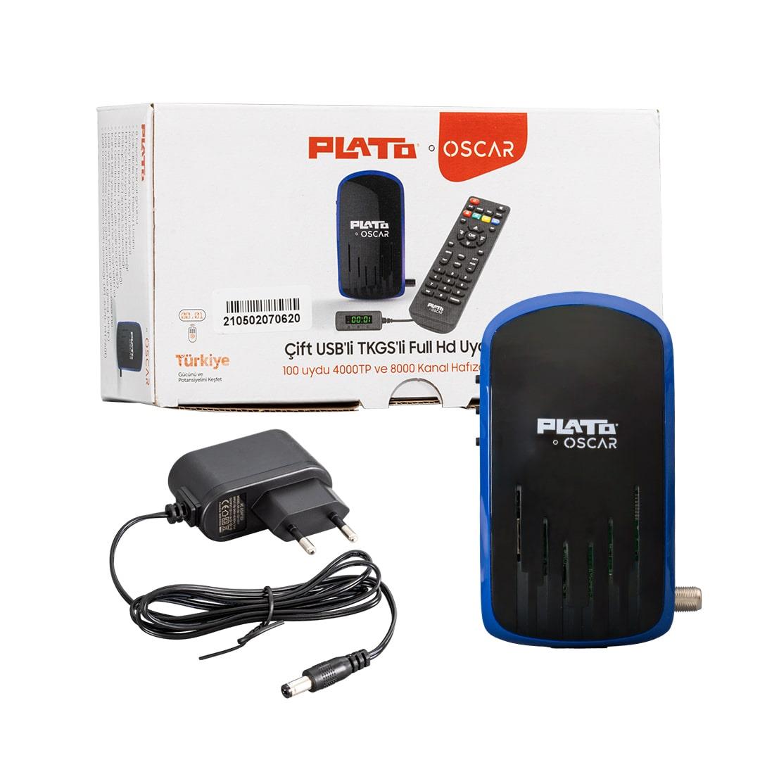 PLATO OSCAR ÇİFT USBLİ TKGSLİ DISPLAY GÖZLÜ+TUŞLU HD UYDU ALICISI (5110)