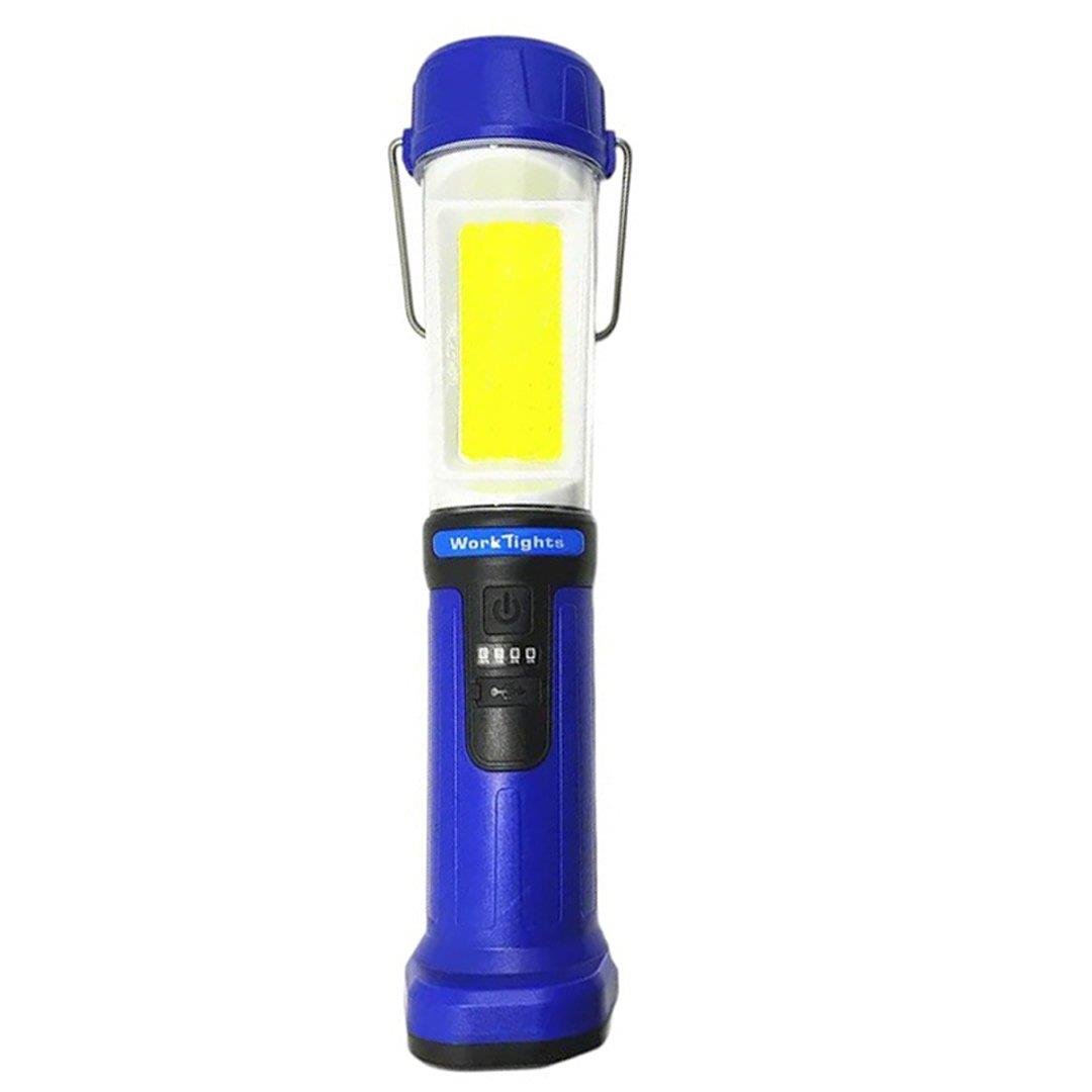 ŞARJLI 30 BEYAZ + 20 MAVİ-KIRMIZI SMD LED / 55 COB LEDLİ 5 MODLU ÇALIŞMA LAMBASI HK-802 (5110)