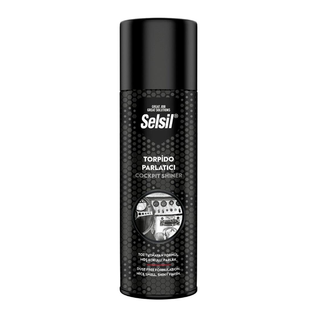 SELSİL OTO - ARAÇ TORPİDO PARLATICI SPREY 200ML HOŞ KOKULU - PARLAK - TOZ TUTMAYAN FORMÜL (5110)