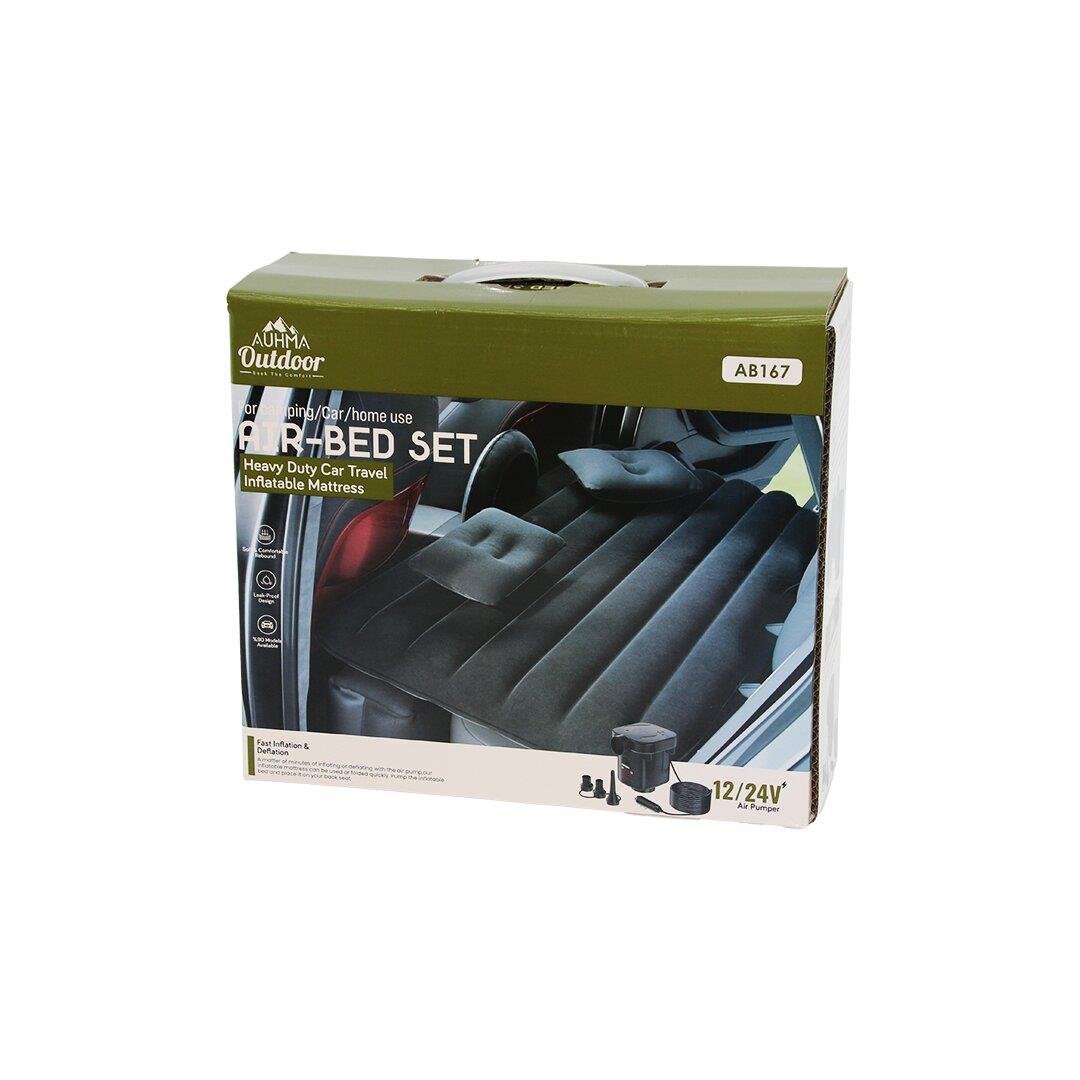ŞİŞME YATAK SETİ KAMP - ARAÇ - EV ÇİFT KİŞİLİK 30X85X9CM HAVA POMPASI 12/24V= OTO ÇAKMAKLIK GİRİŞLİ AB-167 (5110)