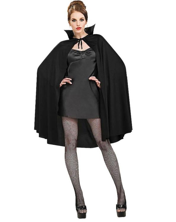 Siyah Renk Yakalı Halloween Pelerini 90 cm (5110)