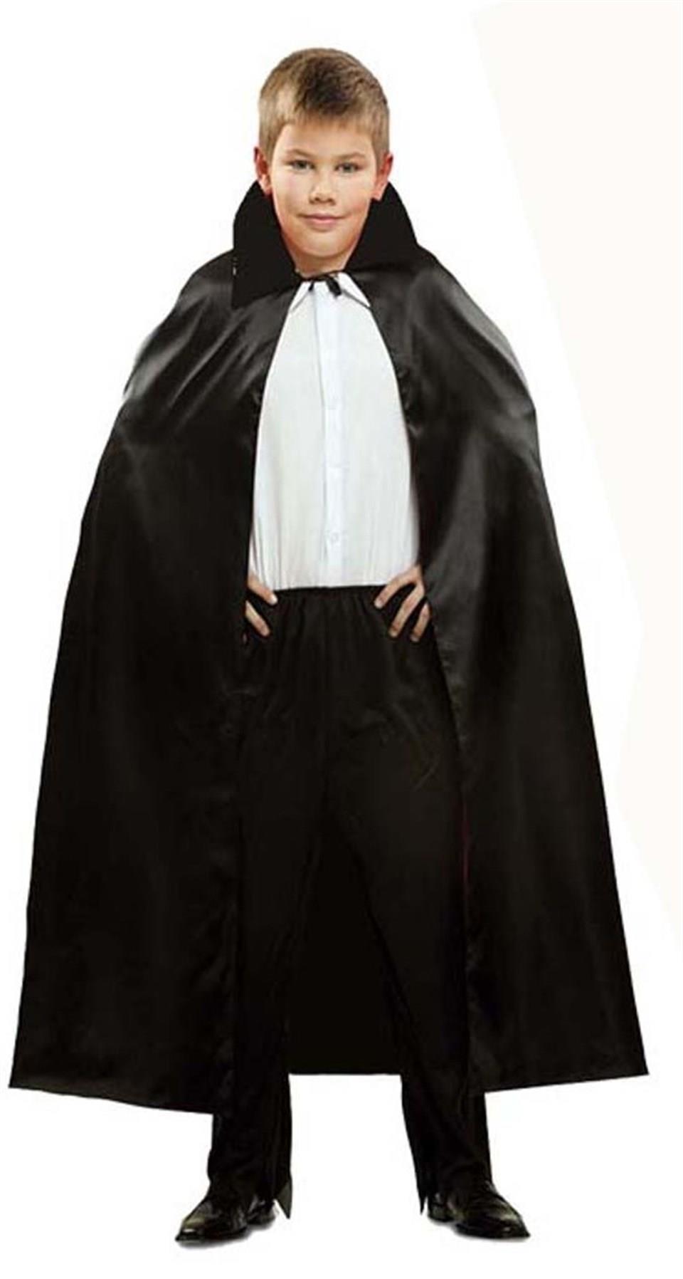 Siyah Renk Yakalı Halloween Pelerini 90 cm (5110)