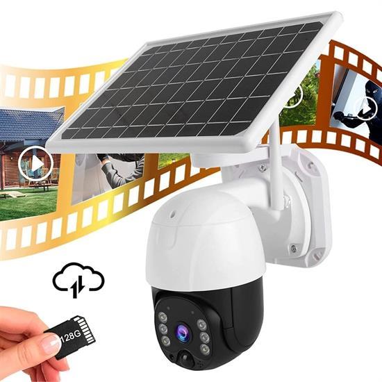 Solar Panelli Su Geçirmez Gece Görüş Destekli Wifi Bağlantılı Güvenlik Kamerası (5110)