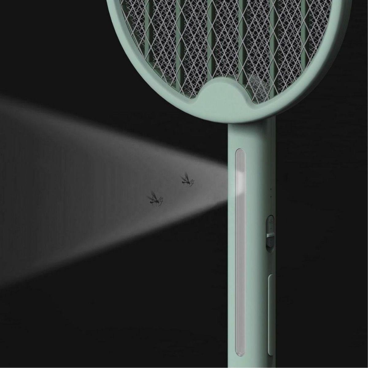 Tenis Raketi Tipi Masaüstü Olabilen Gece Lambalı Sinek Kovucu,Öldürücü Raket (5110)