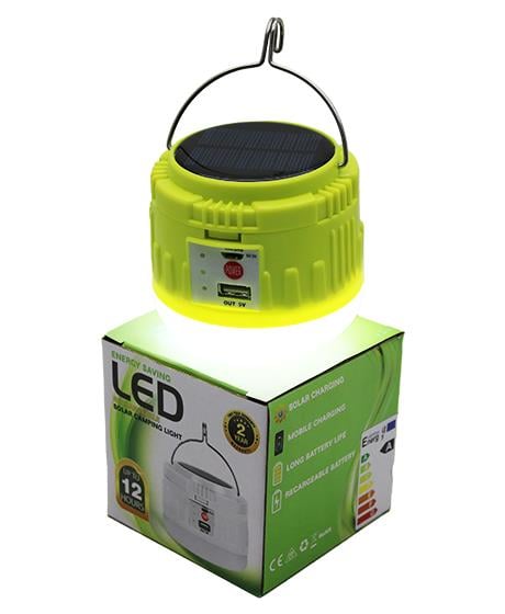 USB - SOLAR ŞARJLI ASKILI KAMP LAMBASI - POWERBANK (5110)