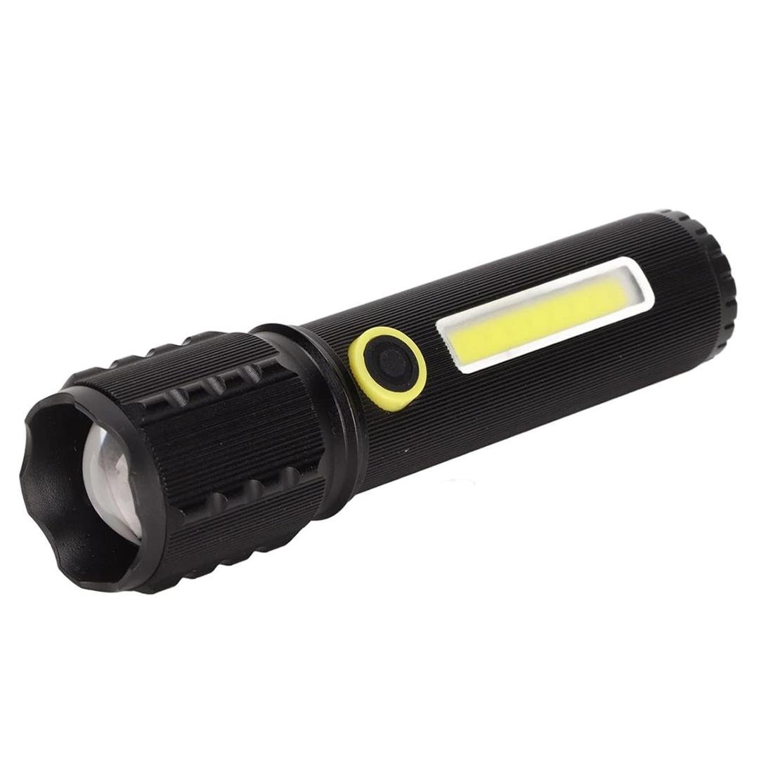 ZOOMLU FLASH ÖZELLİKLİ ŞARJLI METAL KASA EL FENERİ (5110)