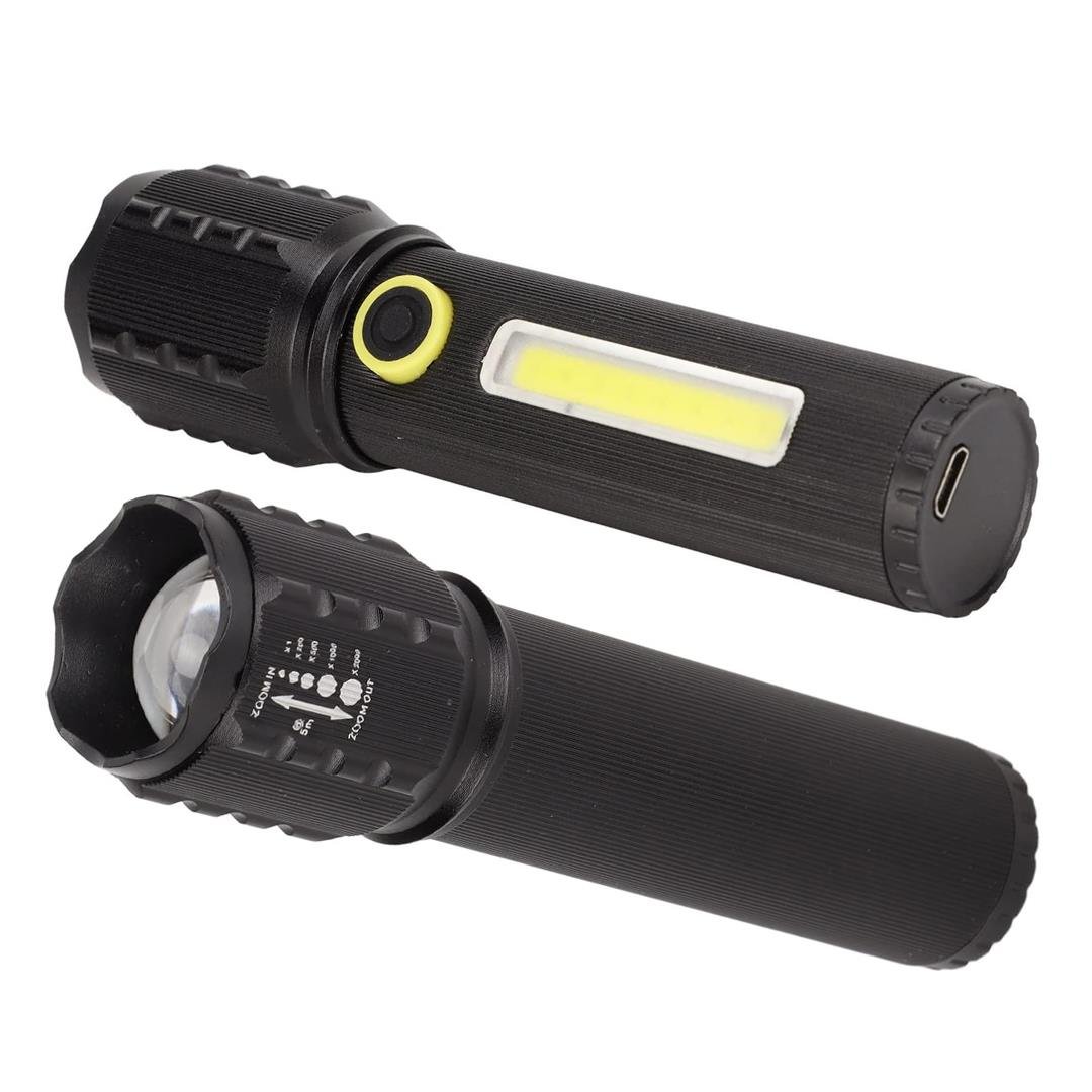 ZOOMLU FLASH ÖZELLİKLİ ŞARJLI METAL KASA EL FENERİ (5110)