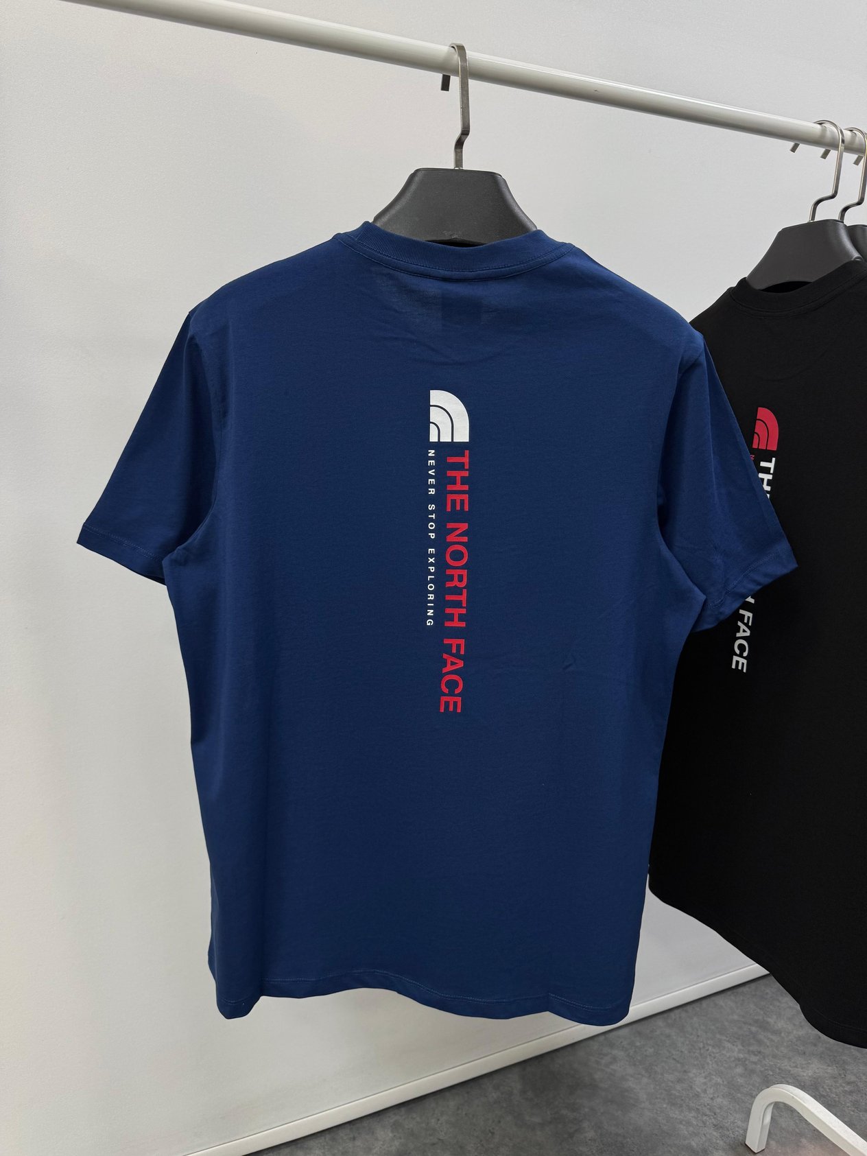 Back Printed T-Shirt | Lacivert