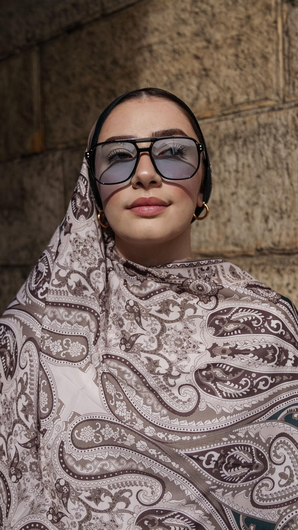 Elara Etnik Desen Soft Şal Yeşil