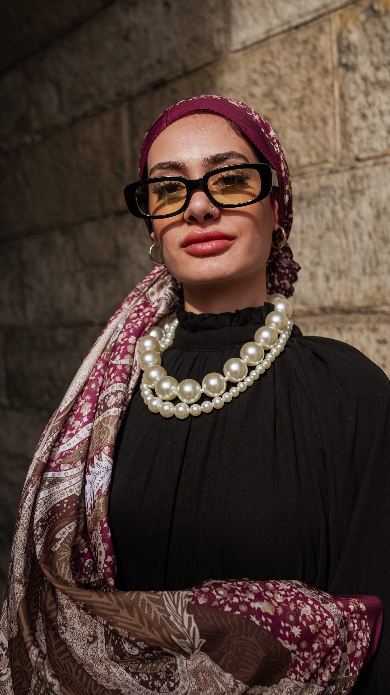 Safira Etnik Desen Soft Şal 
