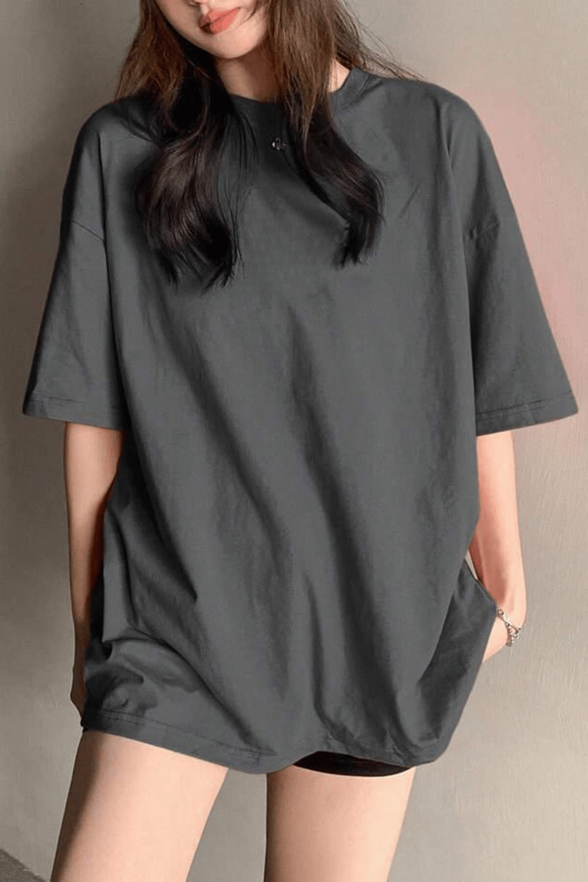 Füme Kadın Oversize T-shirt