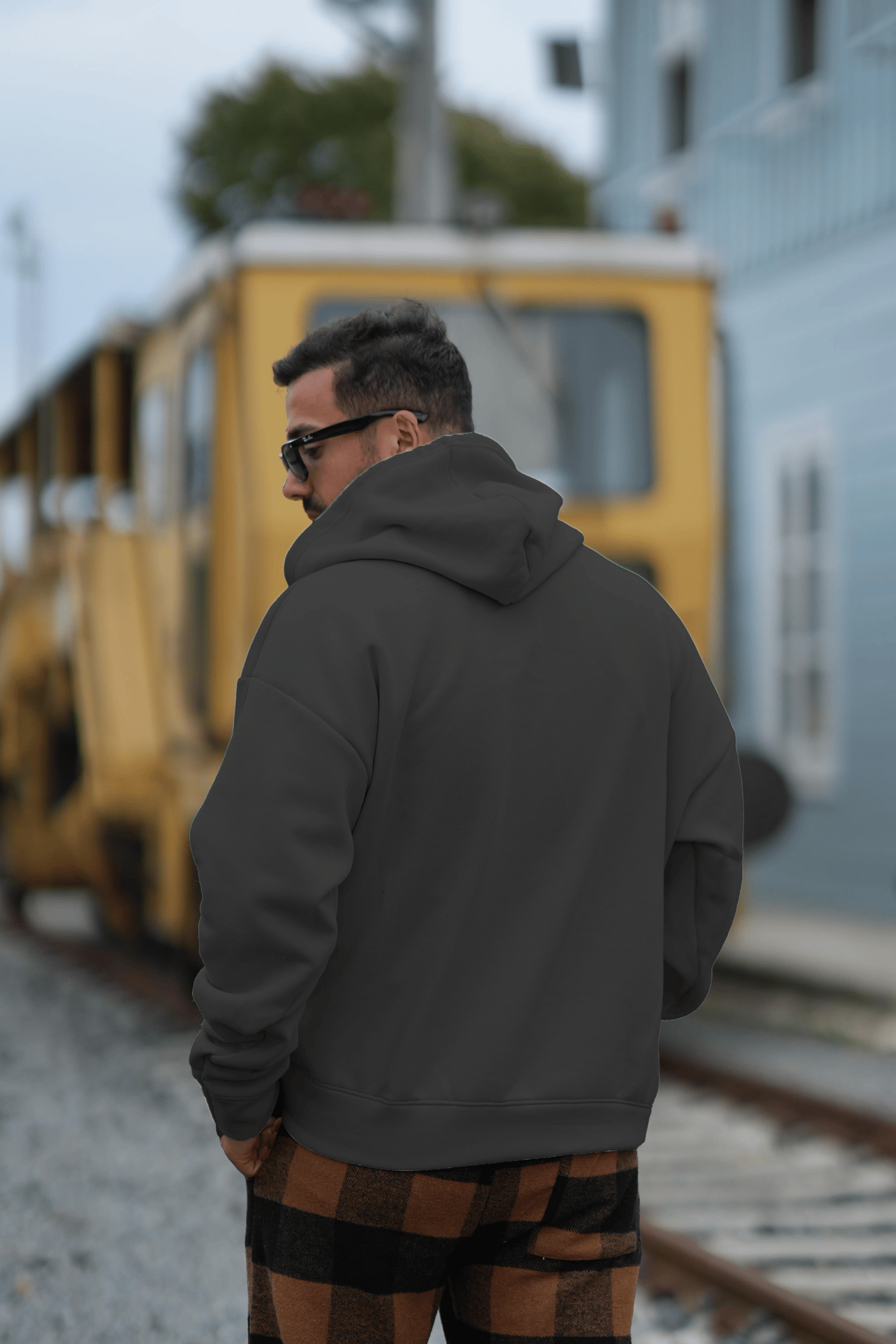 Geniş Kesim 3 İplik Füme Şardonlu Sweatshirt