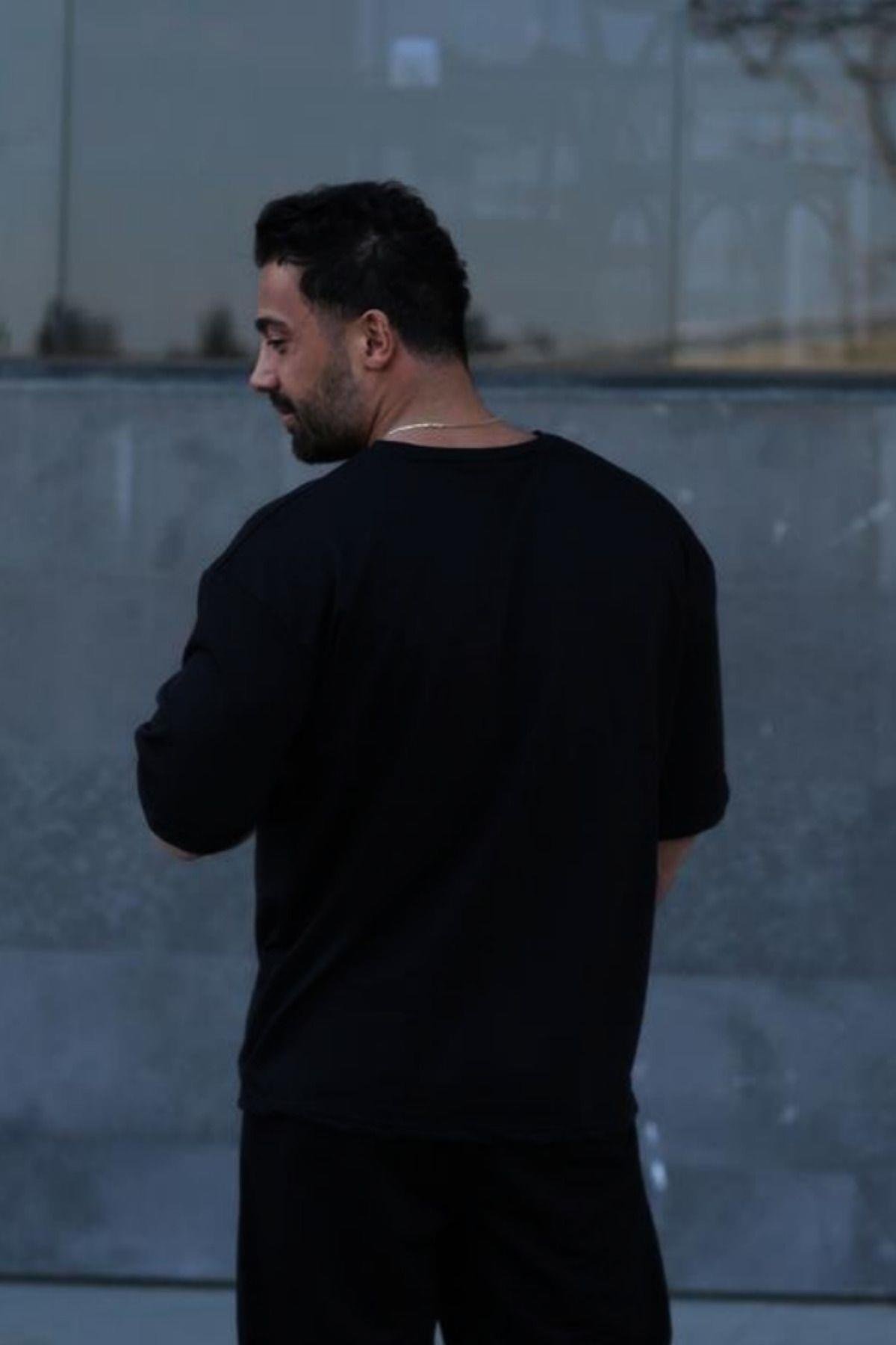 Siyah Unisex Oversize T-shirt