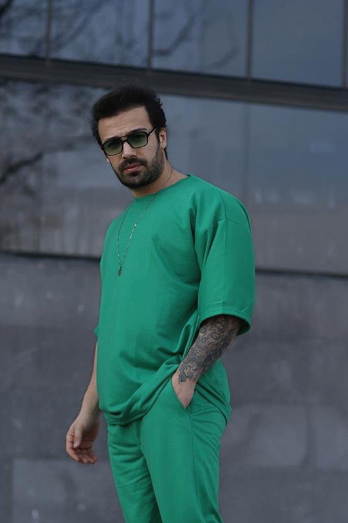 Yeşil Unisex Oversize T-shirt