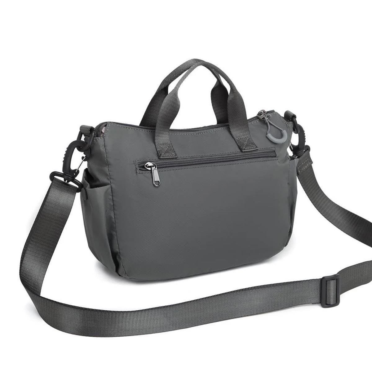 Smart Bags Ekstra Hafif Kumaş Kadın Postacı Çantası BC 3136 - Koyu Gri
