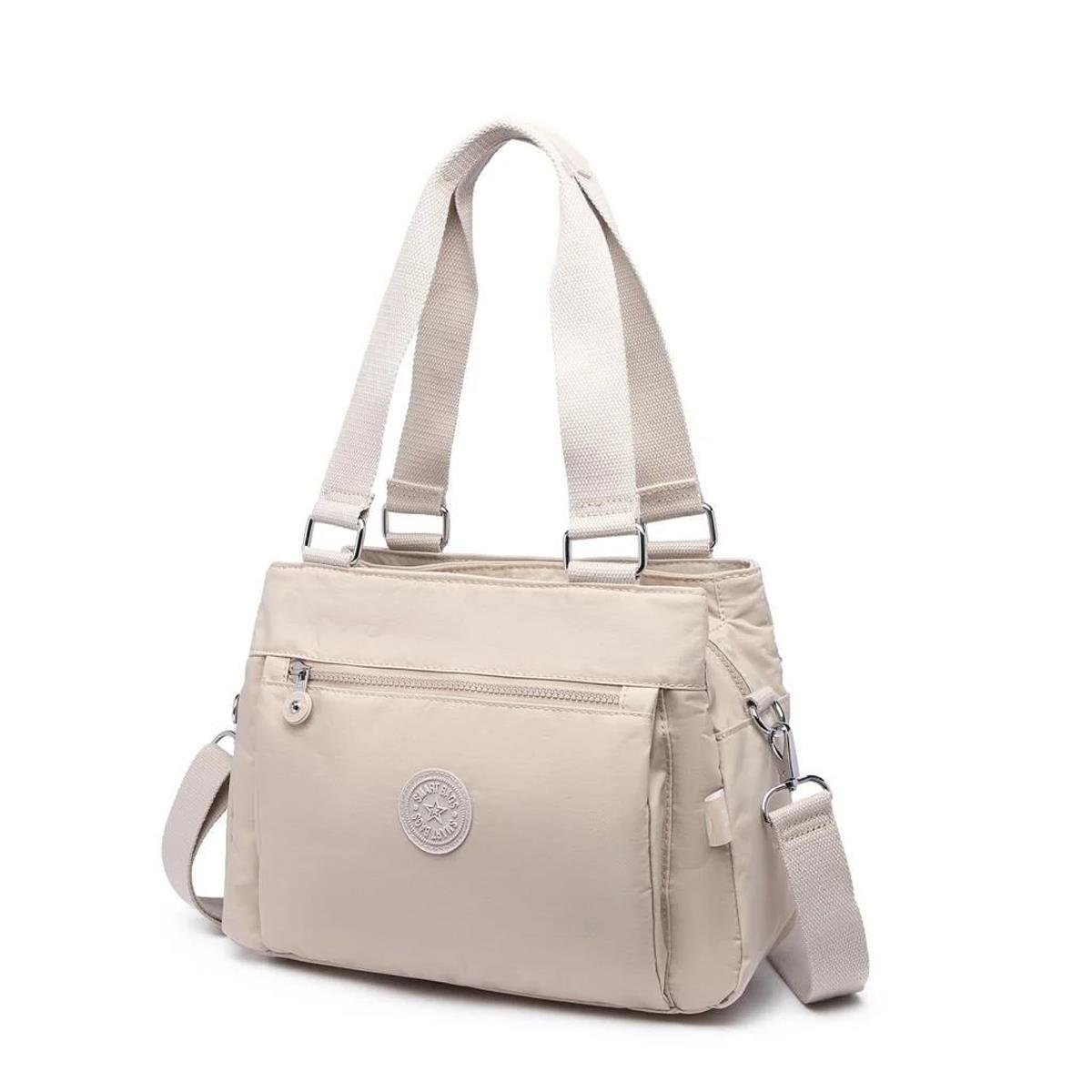 Smart Bags Krinkıl Kumaş Omuz Çantası BC 1125 - Bej