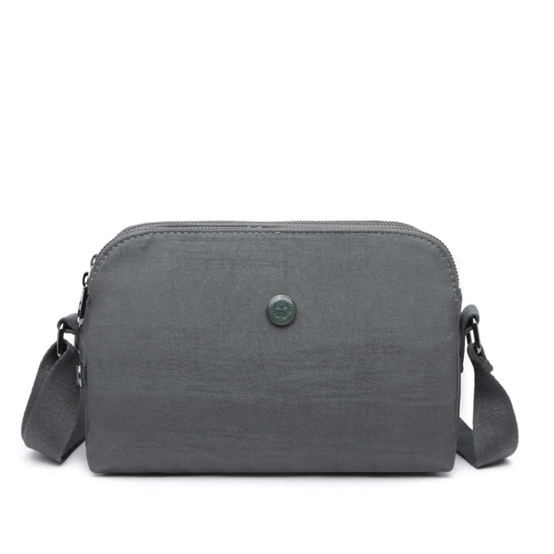 Smart Bags Krinkıl Metalik Kumaş Çapraz Askılı Çanta BC 3002 - Metalik Koyu Yeşil