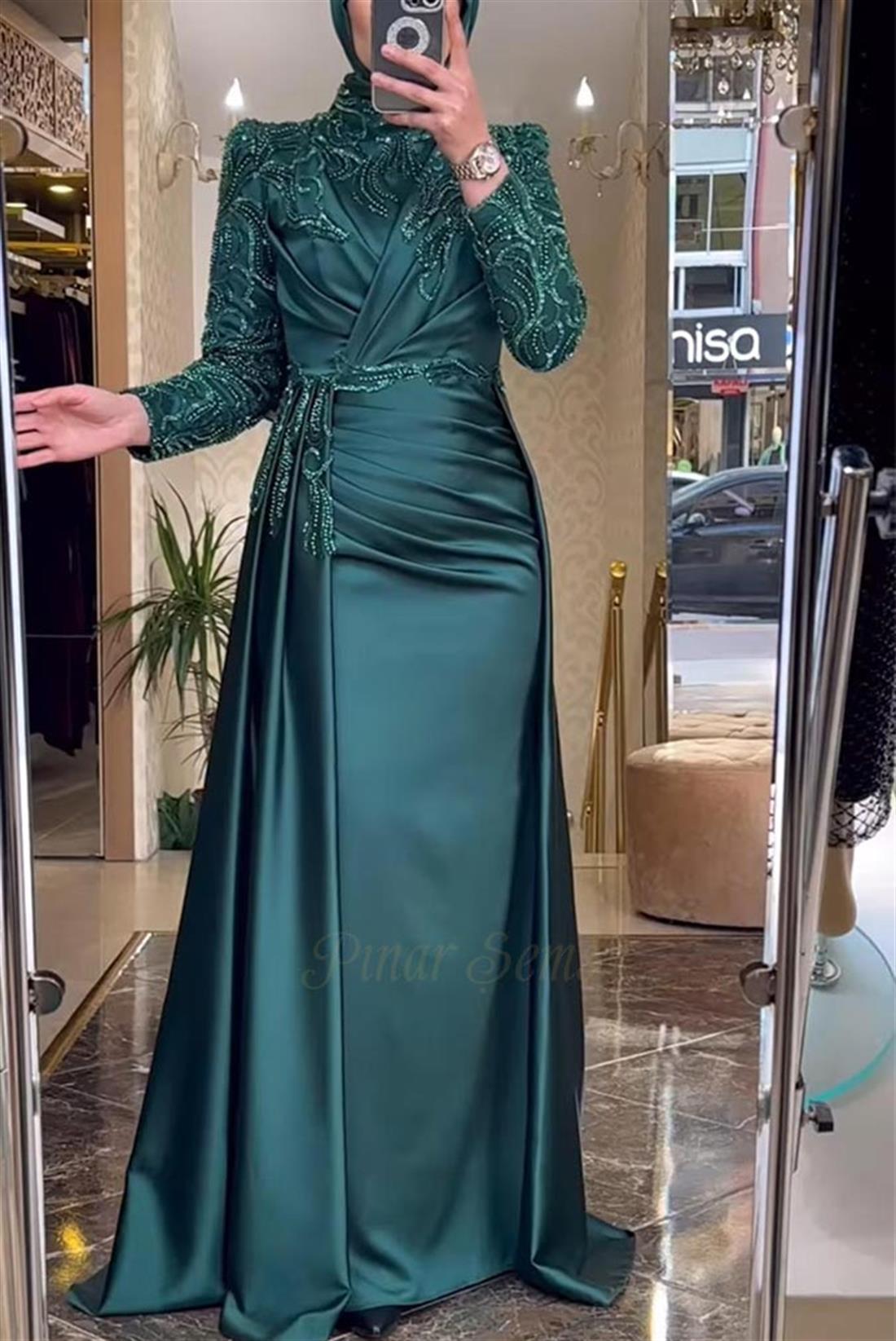 Pınar Şems Akra Abiye Zümrüt