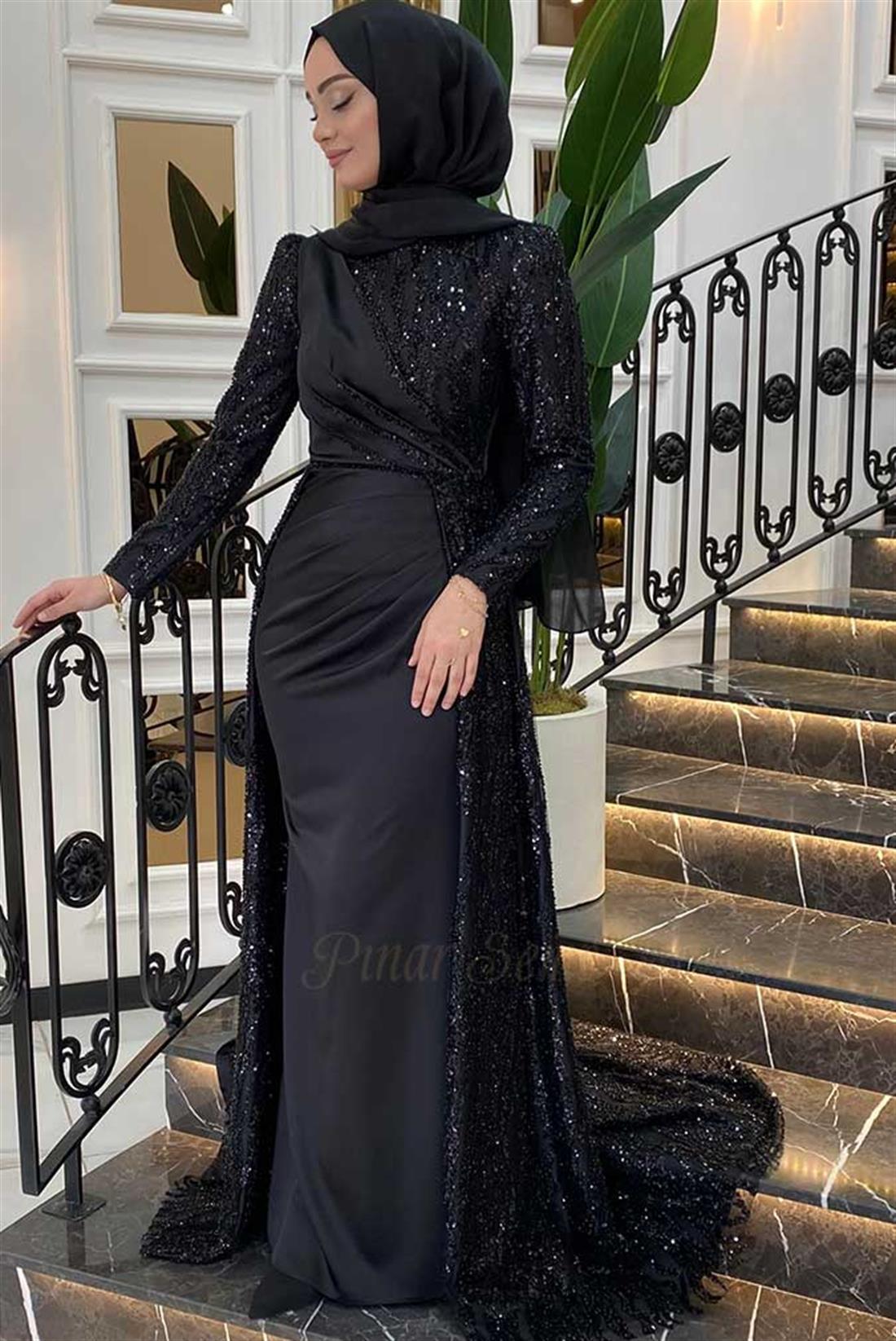 Pınar Şems Dilara Abiye Siyah