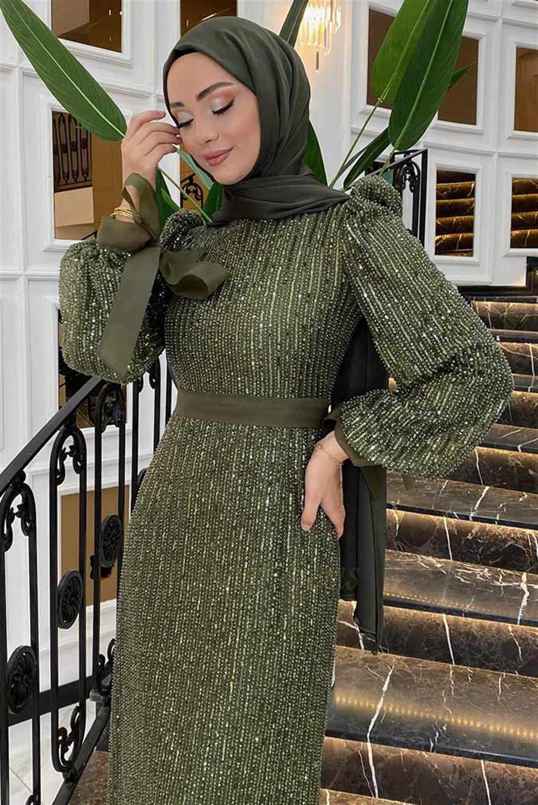Pınar Şems Evla Abiye Haki
