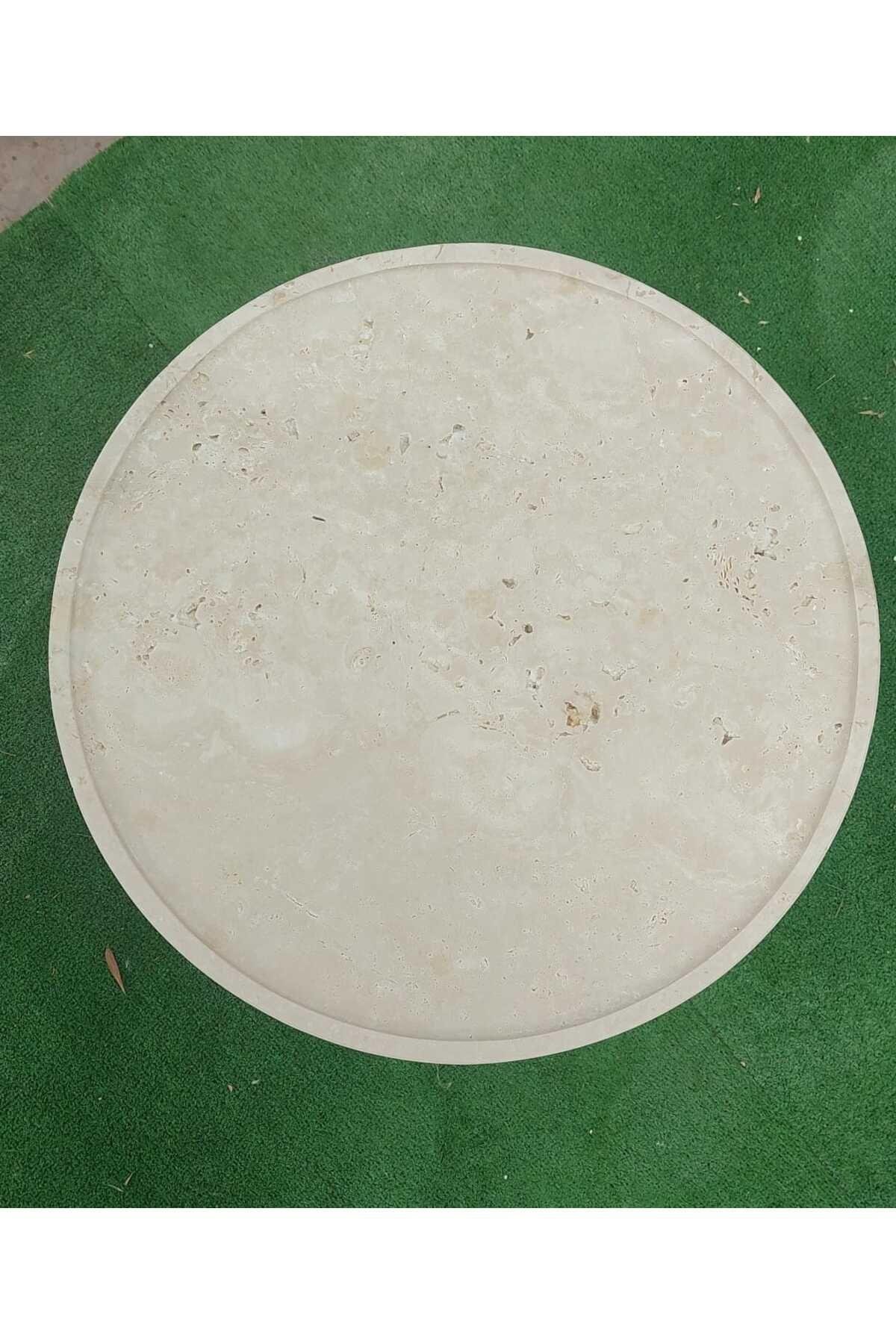 DOĞAL TRAVERTEN TABAK -45 CM ÇAP