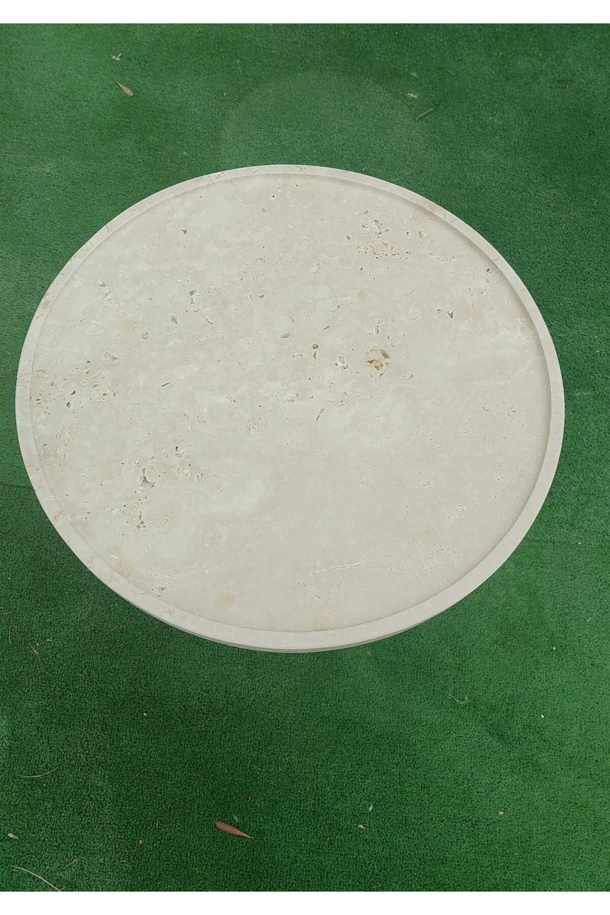 DOĞAL TRAVERTEN TABAK -45 CM ÇAP