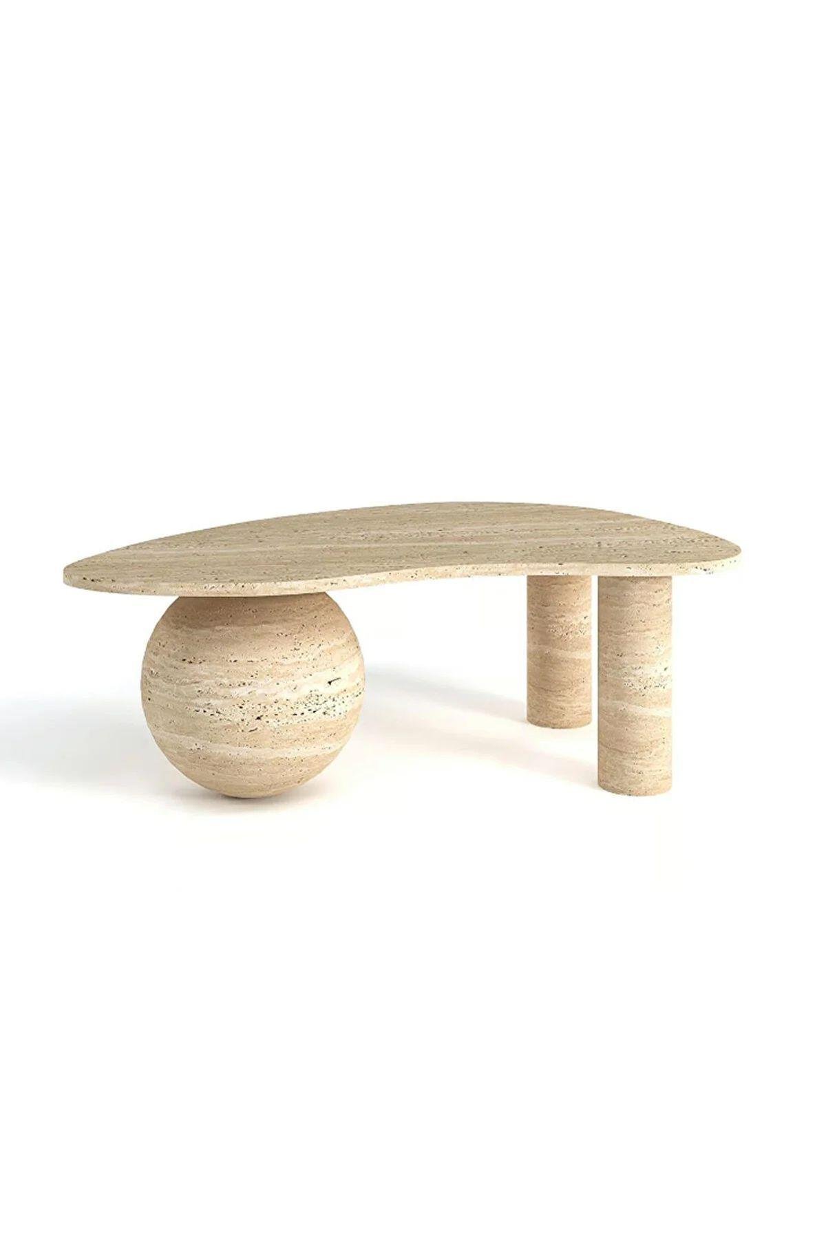 Traverten Orta Sehpa | Coffee Table | Mermer Orta Sehpa |