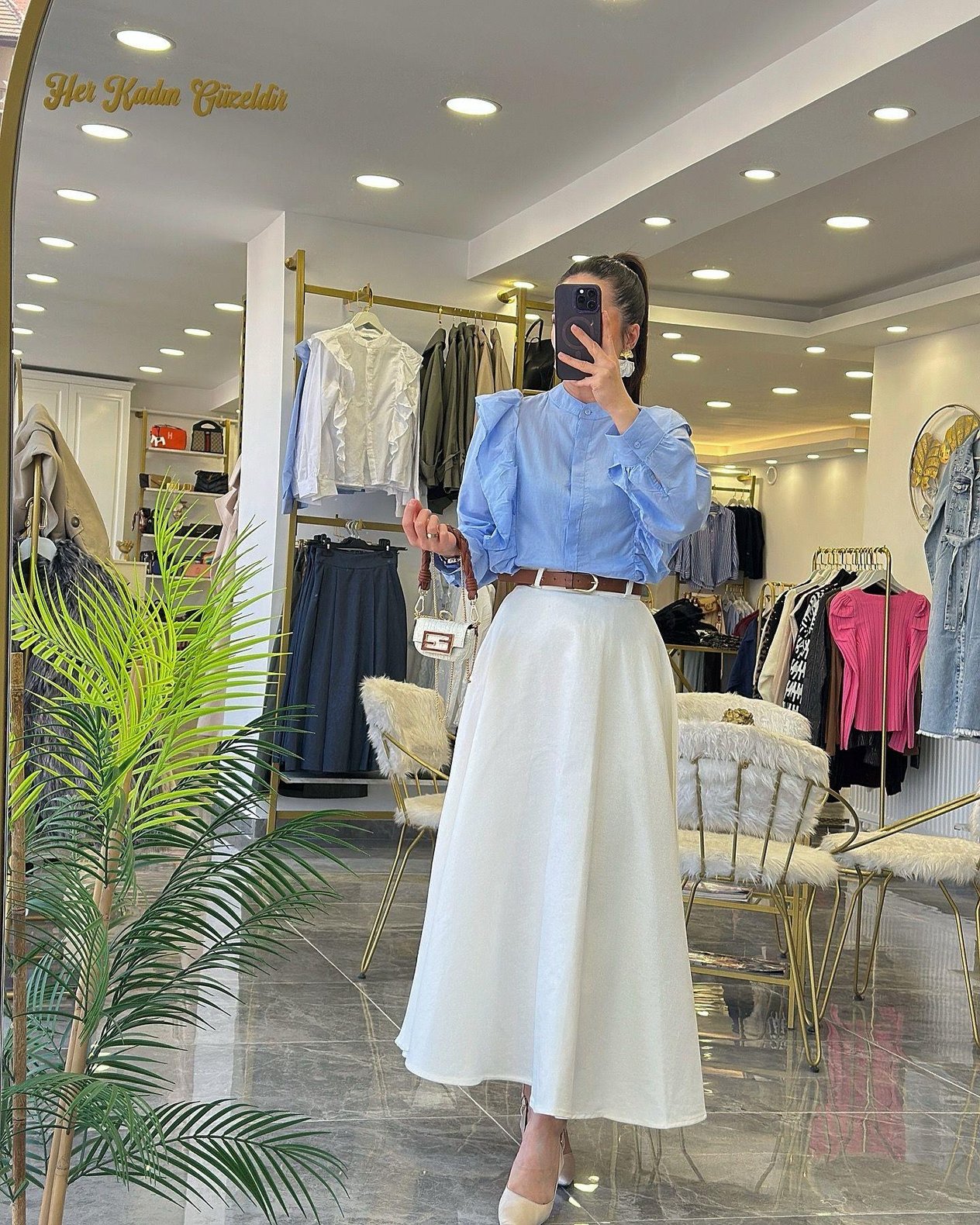 GÖMLEKModa MTGMLK02Volanlı Gömlek