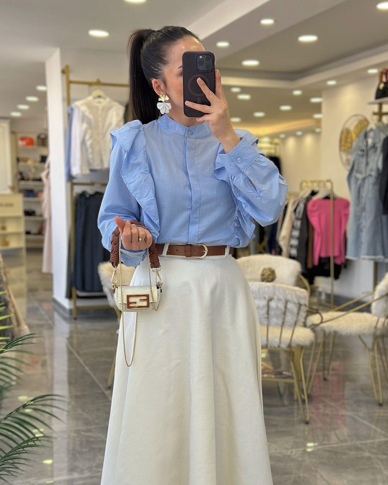 GÖMLEKModa MTGMLK02Volanlı Gömlek