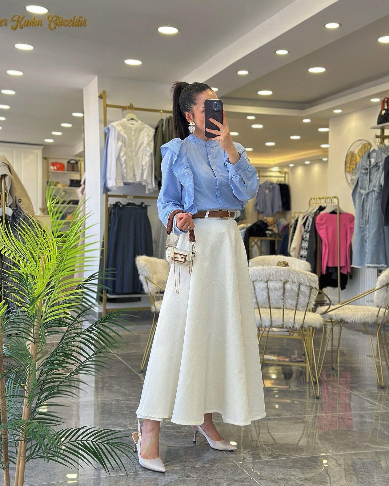 GÖMLEKModa MTGMLK02Volanlı Gömlek