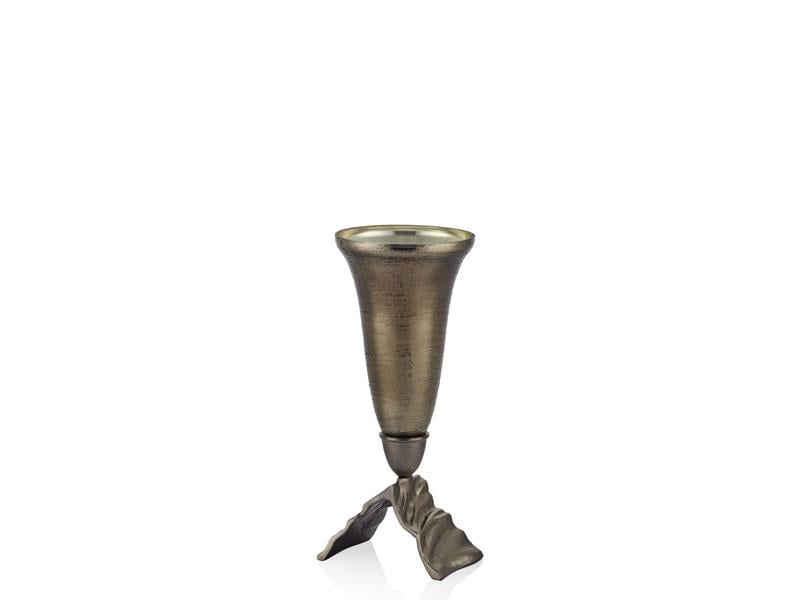 AGED BRASS SMALL CONE VASE 15X16X36 CM