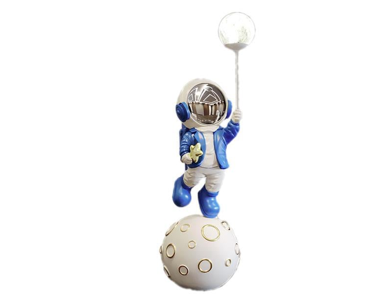 ASTRONAUT AUDIO AND LIGHT BALL, BLUE WHITE 41X41X140 CM
