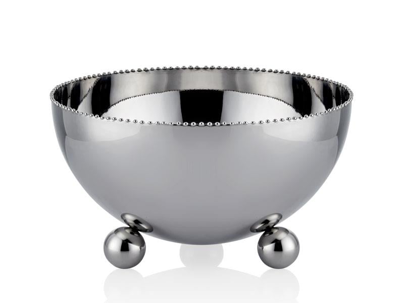 BEADS POLISH STEEL MEDIUM BOWL 25X25X13,5 CM