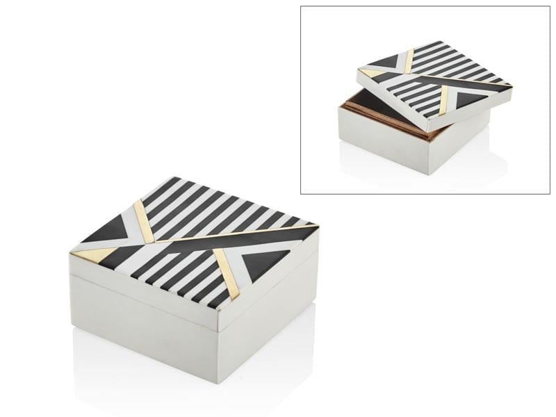 BLACK STRIPES KUCUK KARE KUTU 15X15X7,5 CM