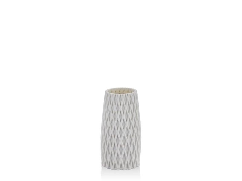 CYLINDER BEYAZ 3D VAZO 12X12X23 CM